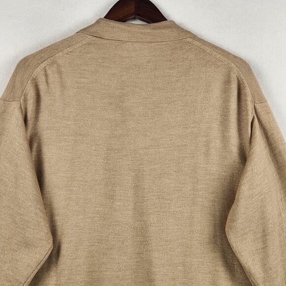 Gran Sasso Made in Italy Wool/Silk/Cashmere Luxury Knit Polo Sweater Men SZ M/L - Picture 11 of 16